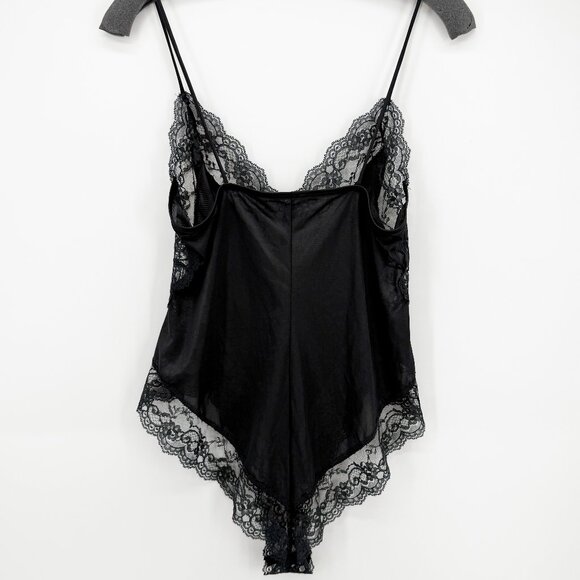 Ms Leslee Bodysuit Sexy Teddy Black Lace Spaghetti Strap Playsuit One Piece - Picture 4 of 10
